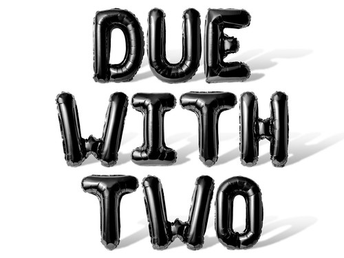Due with two letter balloon - due,