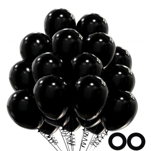 Black balloons 50pcs inch - black, balloons,