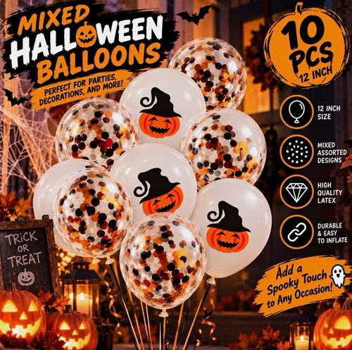 10pcs 12inch halloween mixed - halloween,