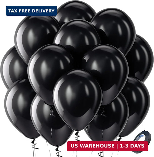 Bezente black balloons latex - balloons,
